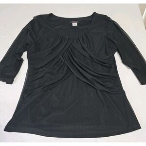 Bellina‎ Girl's Size 16 Black Sheer Blouse